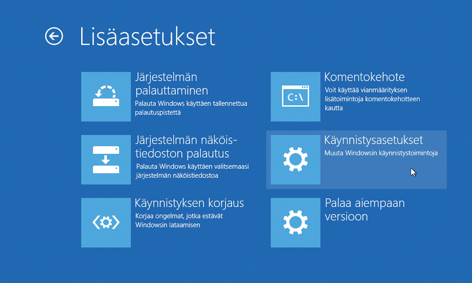 Windows 10:n vikasietotila